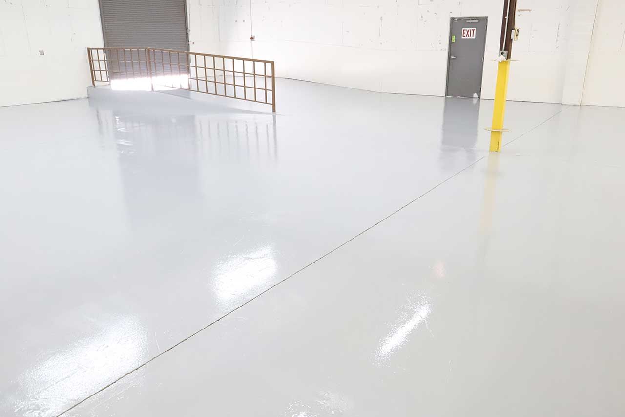 Floor after being coated